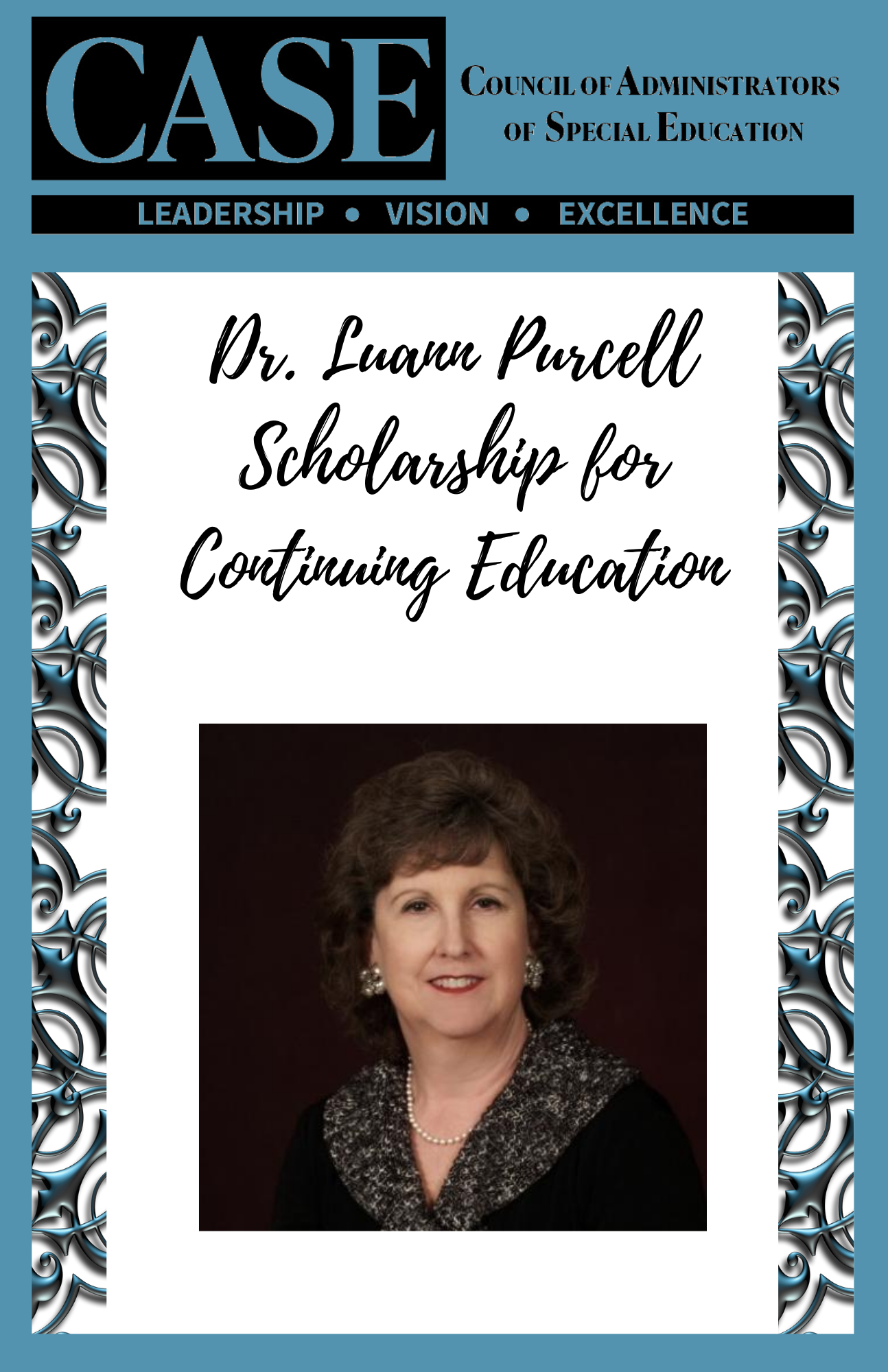 Picture of Dr. Luann Purcell Scholarship Advertisement